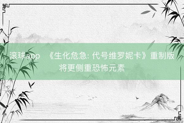 滚球app  《生化危急: 代号维罗妮卡》重制版将更侧重恐怖元素