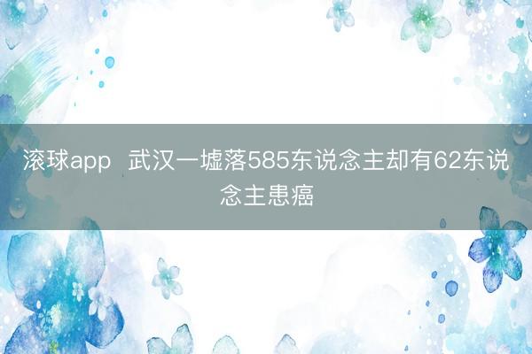 滚球app  武汉一墟落585东说念主却有62东说念主患癌