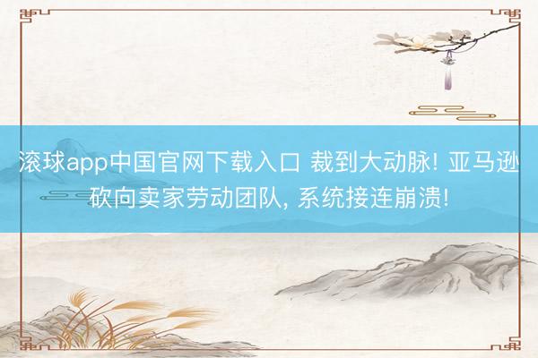滚球app中国官网下载入口 裁到大动脉! 亚马逊砍向卖家劳动团队， 系统接连崩溃!