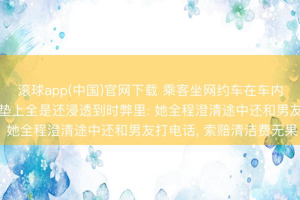 滚球app(中国)官网下载 乘客坐网约车在车内排泄， 司机称座椅、脚垫上全是还浸透到时弊里: 她全程澄清途中还和男友打电话， 索赔清洁费无果