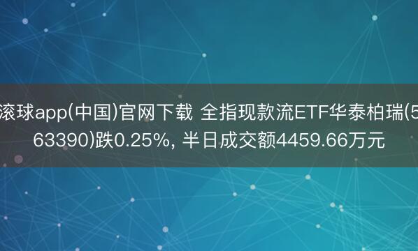 滚球app(中国)官网下载 全指现款流ETF华泰柏瑞(563390)跌0.25%， 半日成交额4459.66万元