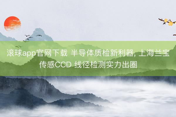 滚球app官网下载 半导体质检新利器， 上海兰宝传感CCD 线径检测实力出圈