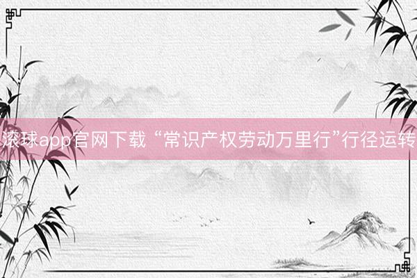 滚球app官网下载 “常识产权劳动万里行”行径运转