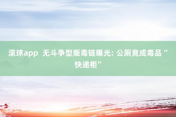 滚球app  无斗争型贩毒链曝光: 公厕竟成毒品“快递柜”