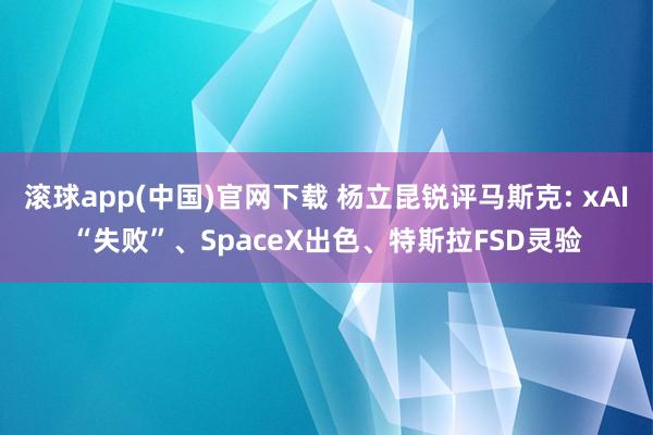 滚球app(中国)官网下载 杨立昆锐评马斯克: xAI“失败”、SpaceX出色、特斯拉FSD灵验